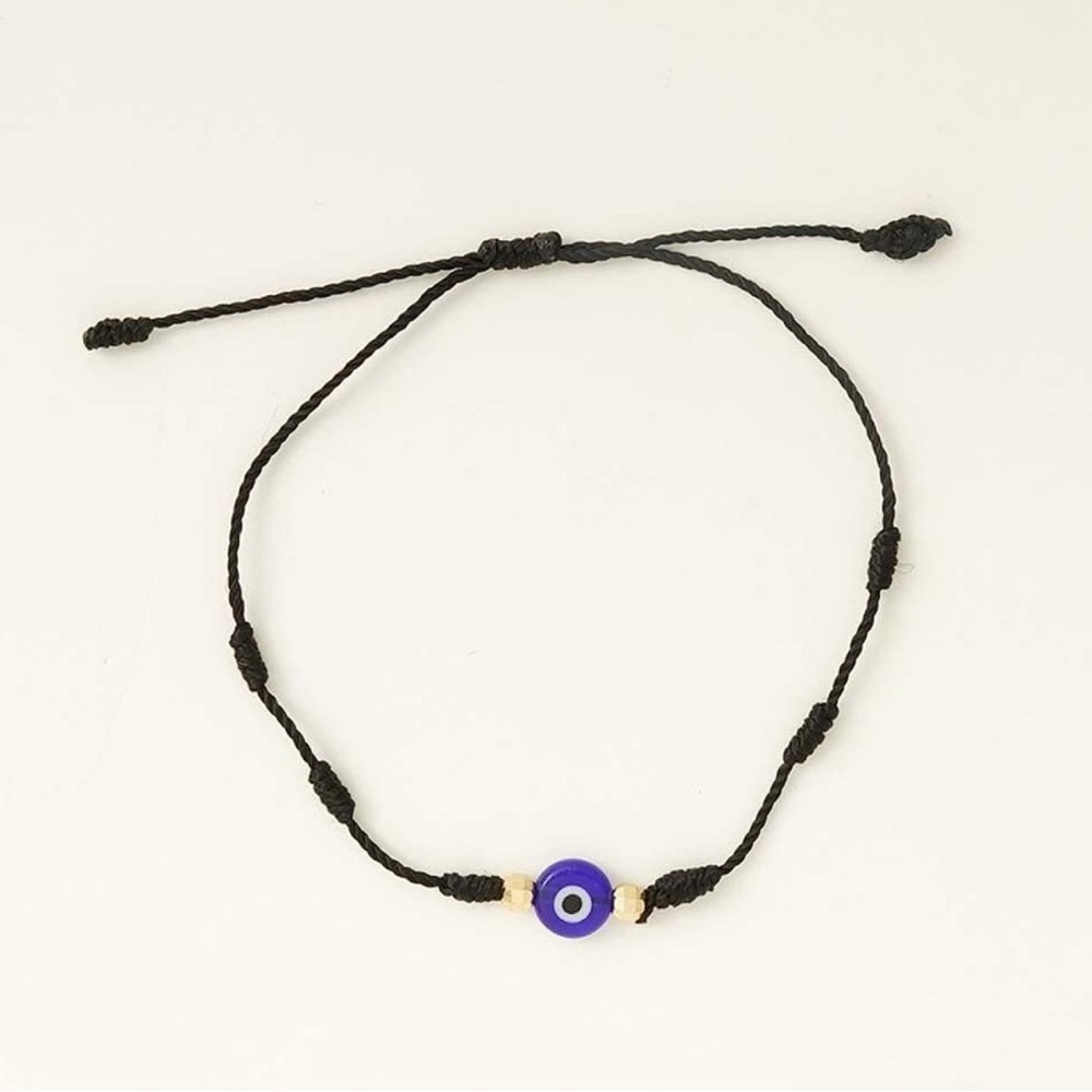 2pc Red and Black Evil Eye Crystal Protection Spiritual Adjustable Brace… - Picture 3 of 6